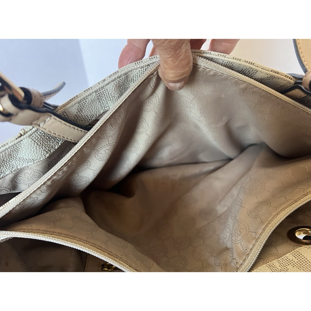 Michael Kors 30S11TTT4B Jet‎ Set Signature Tote Handbag-vanilla - Picture 12 of 15
